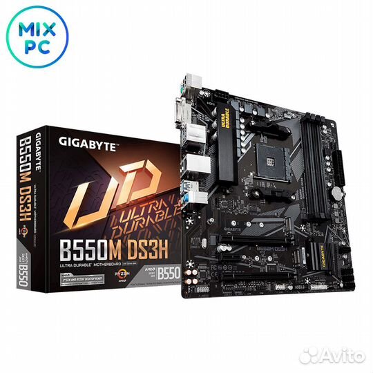 Материнская плата AM4 Gigabyte B550M DS3H