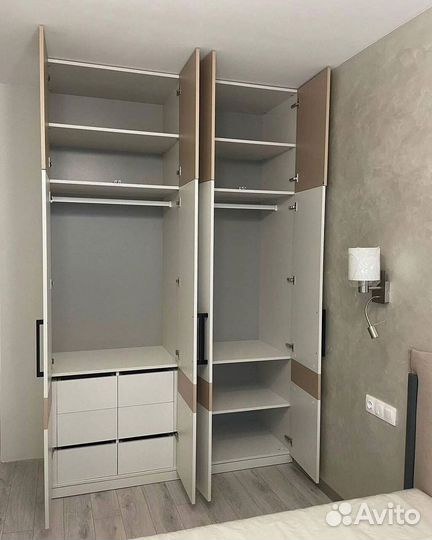 Шкаф распашной с фрезеровкой