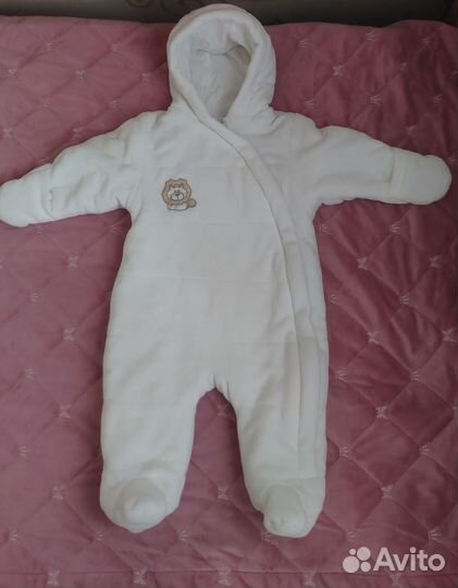 Велюровый комбинезон для малыша, р-р 62-68