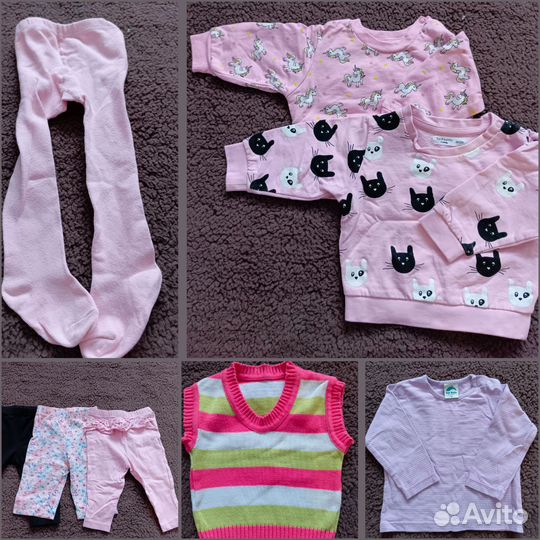 Детские вещи пакетом на девочку 62, 74, 80