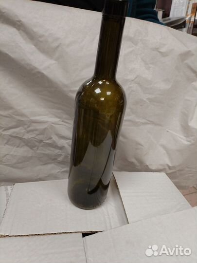 Винная бутылка Бордо оливка