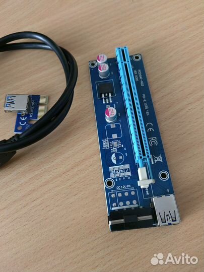 Райзер VER 008S PCI-E Riser Card pcie 1X 16X