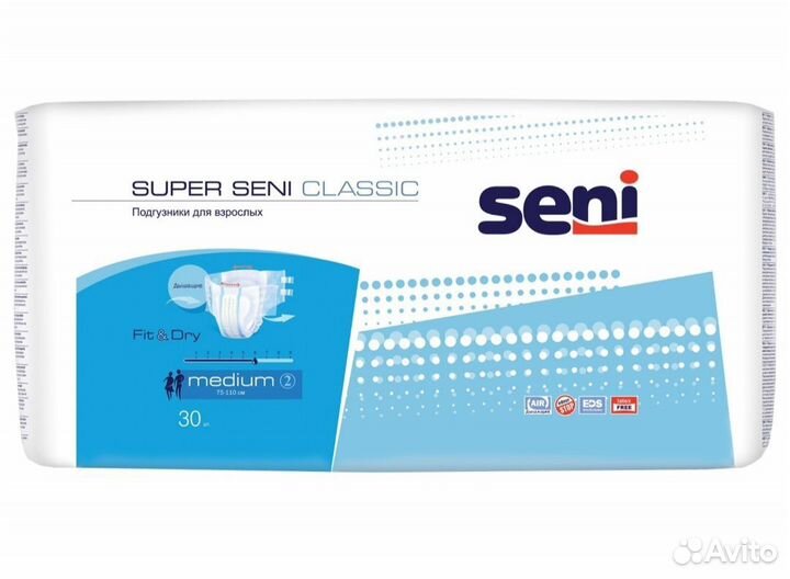 Памперсы для взрослых seni 1-2