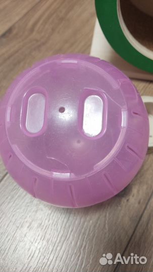 Колесо, беговой шар, домик и миска для хомяка