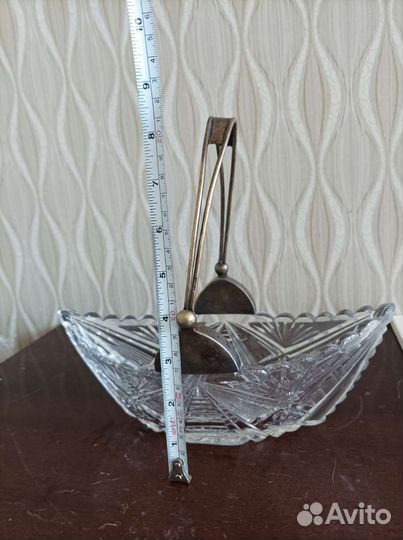 Ладья с ручкой СССР мельхиор