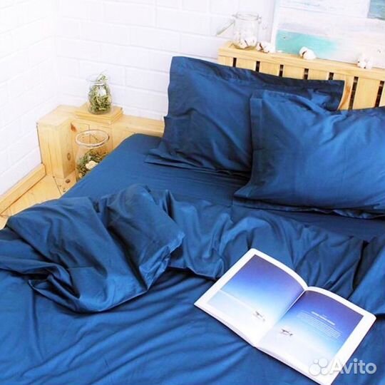 Комплект «Синий», сатин однотонный 100 хлопок