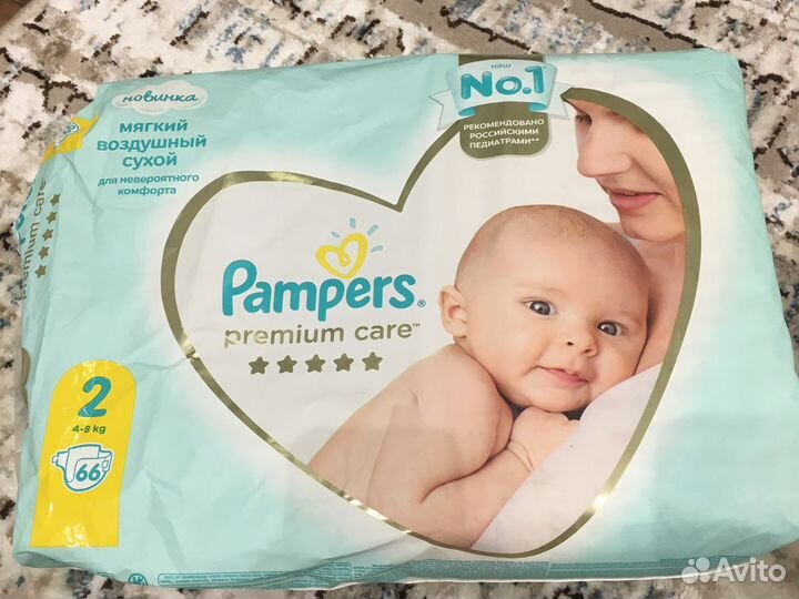 Подгузники merries 3 Pampers premium care 2