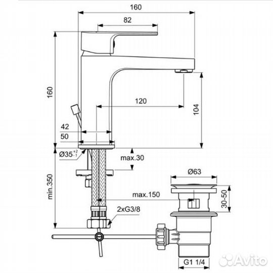 Комплект смесителей Ideal Standard bc264aa Хром