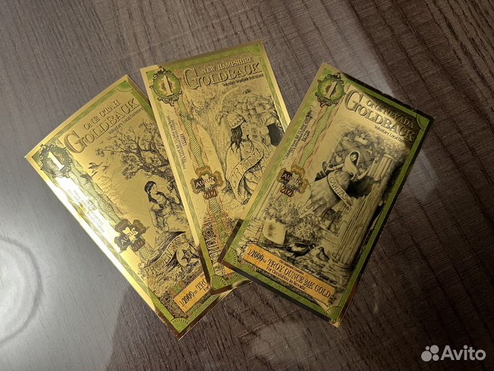Goldback Aurum золотые купюры 1/1000 oz