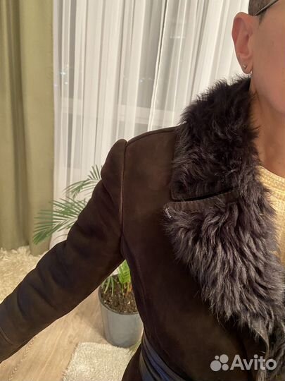 Дубленка женская 42 44 коричневая