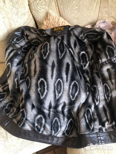 Кожаная куртка мужская утепленная