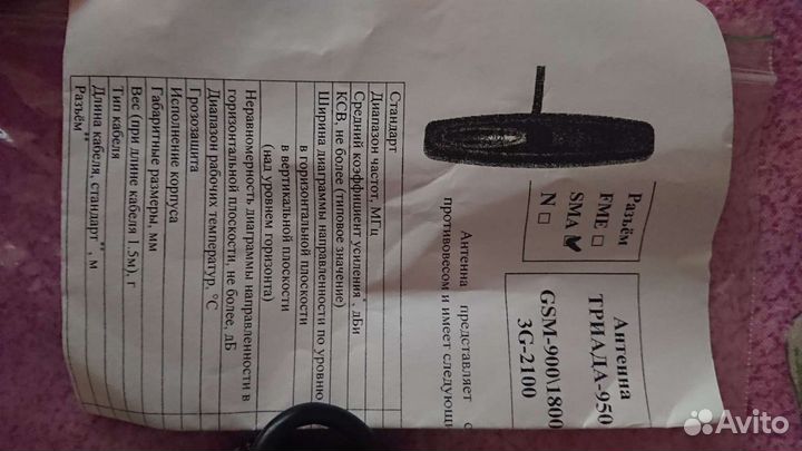 Антенна Триада-950 новая