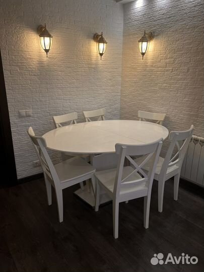 Стулья IKEA ингольф белые комплект 6 шт