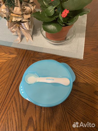 Тарелка с ложкой на присоске