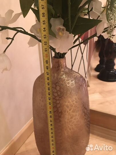 Ваза напольная с букетом цветов