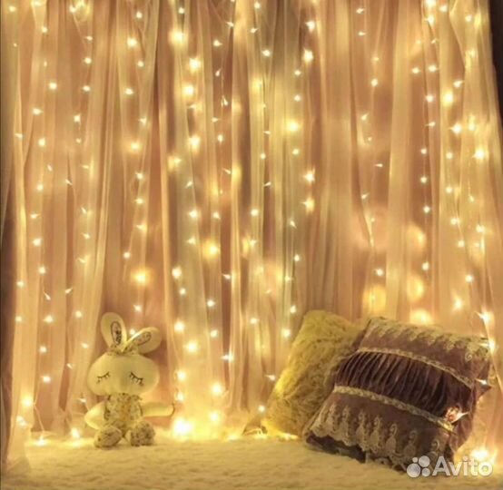 Гирлянда занавес, гирлянда штора 1,8м