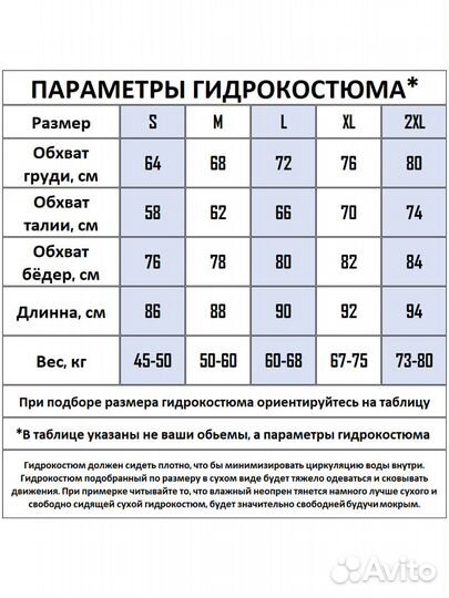 Гидрокостюм женский 3мм новый все размеры