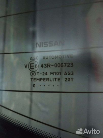 Стекло заднее nissan qashqai 2
