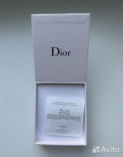 Dior miss dior eau de toilette 5 мл 2018