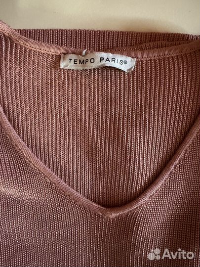 Розовая майка из шелка Tempo Paris