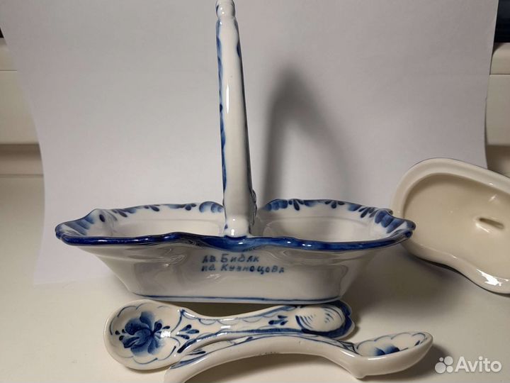 Набор для специй гжель