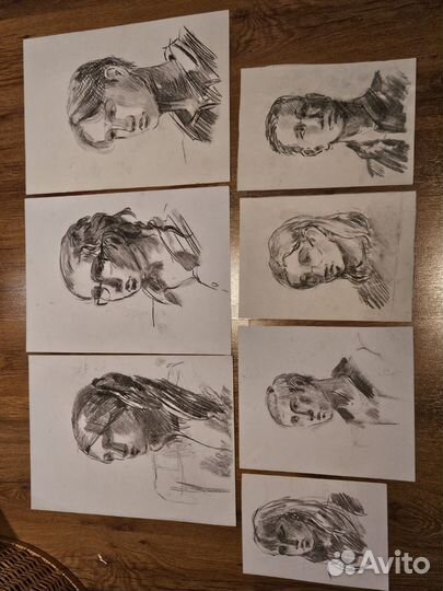 Портреты углем а3