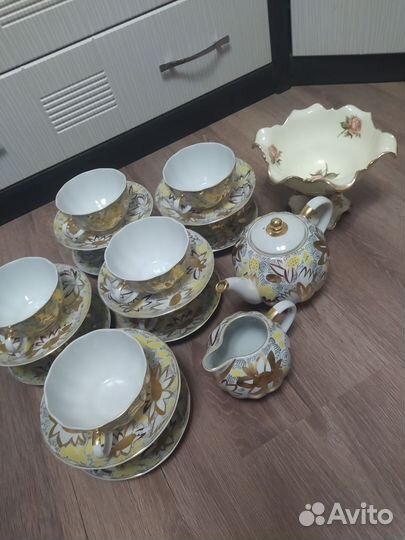 Чайный сервиз СССР фарфор на 10 персон