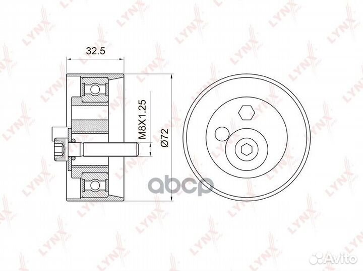 Ролик натяжной ремня грм PB-1010 lynxauto