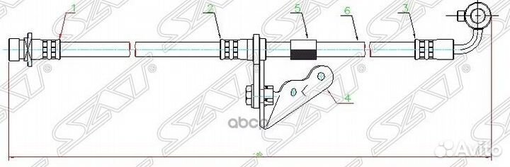 Шланг тормозной передний (Таиланд) honda civic