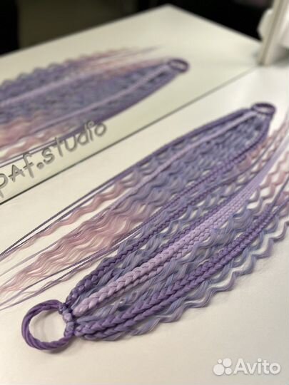 Резинка с локонами и косами афререзинка афролоконы