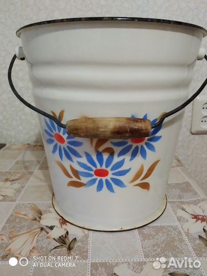 Ведро эмалированное без крышки