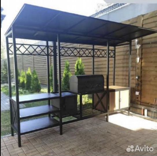 Мангал с крышей