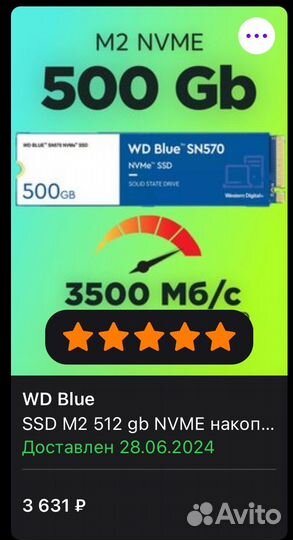 Wd Blue 500gb ssd m2 gd NVMe