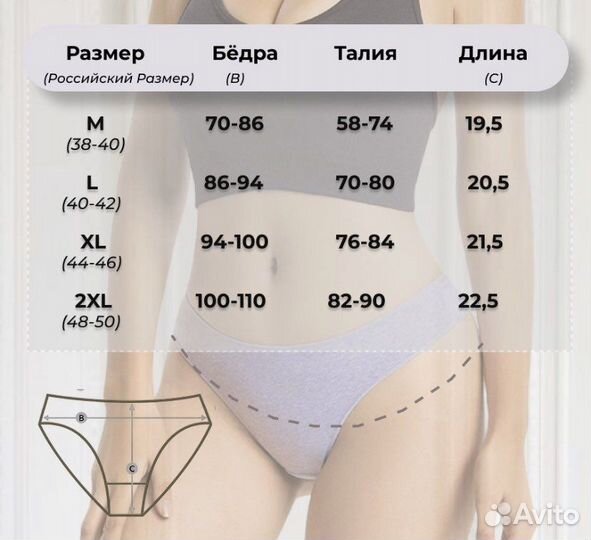 Трусы женские хлопок набор