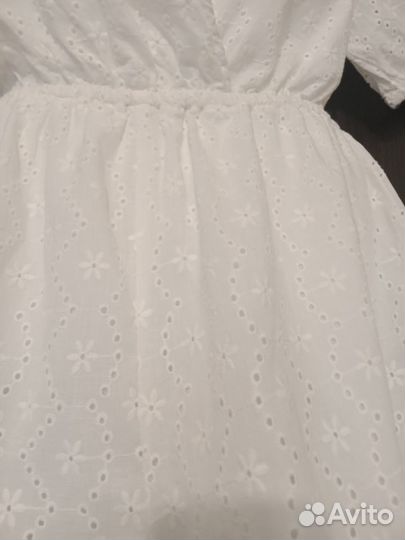 Новый хлопковый белый комбинезон,Англия,44-48