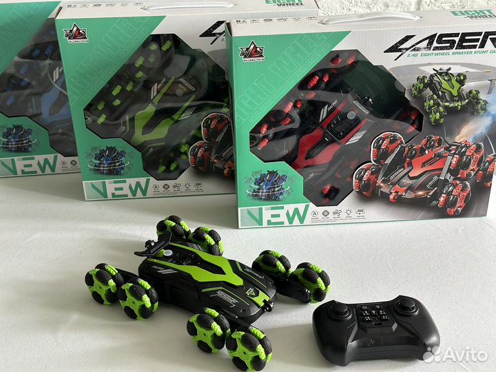 Машинка на пульте управления трюковая