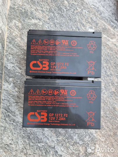 Аккумулятор бу 12В 7.2А CSB GP1272