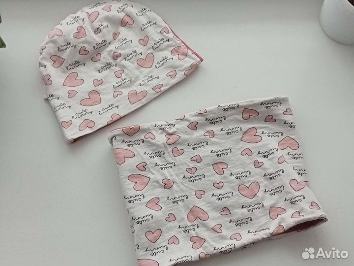 Комплект шапка и снуд на девочку,весна