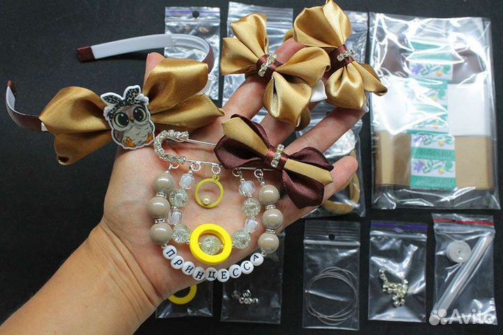 Набор для создания ободка, резинок и булавки