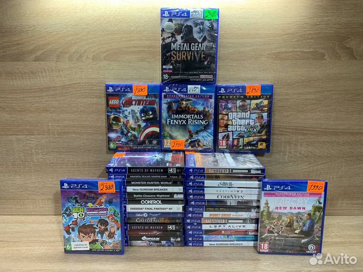 Диски для PS4 новые