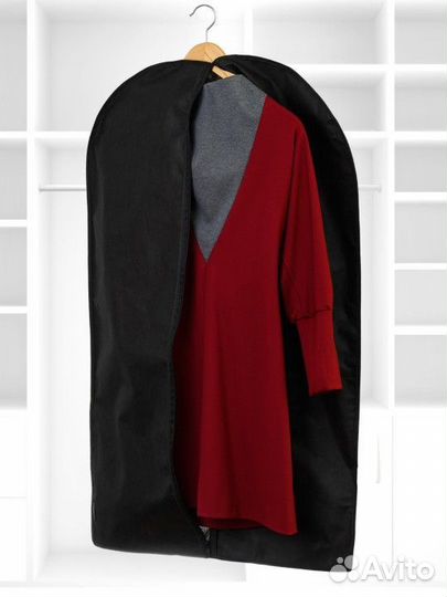 Чехол для хранения одежды на молнии из спанбонда