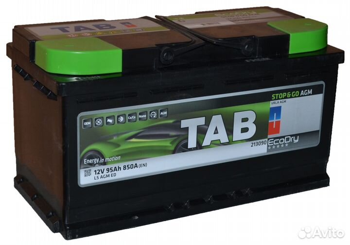 Новые AGM аккумуляторы 95Ач TAB EcoDry (AGM)