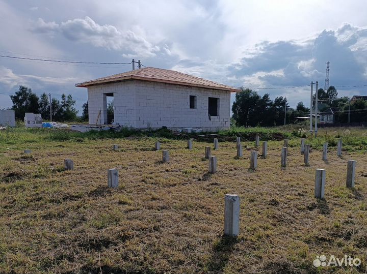 Забивные сваи. Фундамент. Установка