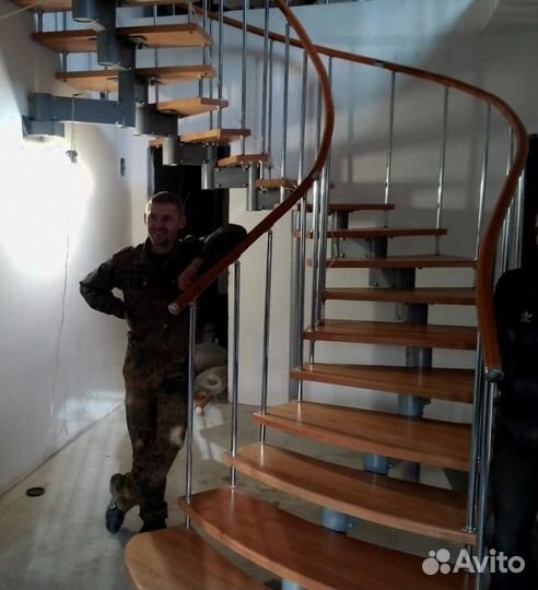 Лестница в стиле лофт