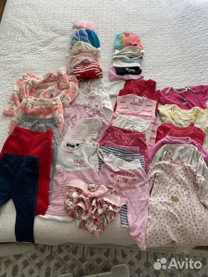 Вещи пакетом на девочку от 3 месяцев до 1 года
