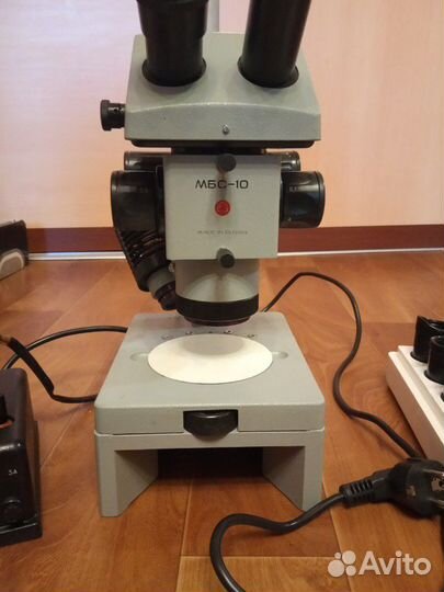 Микроскоп мбс-10 с подсветкой + зип + объектив 190