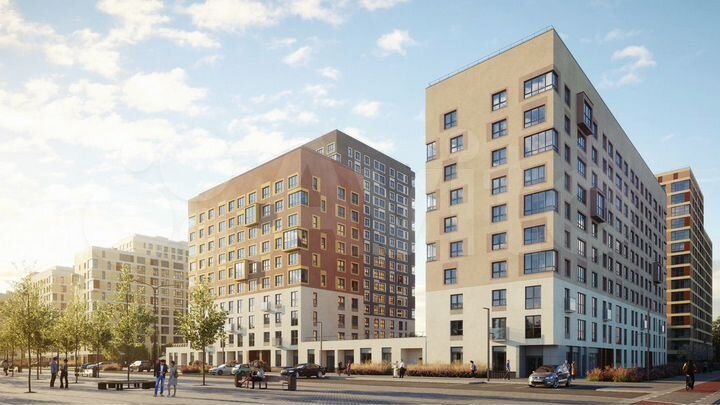 2-к. квартира, 61,7 м², 4/15 эт.