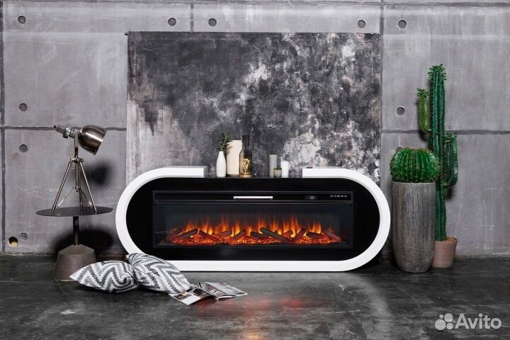 Портал Soho - Белый с черным с очагом Vision 60