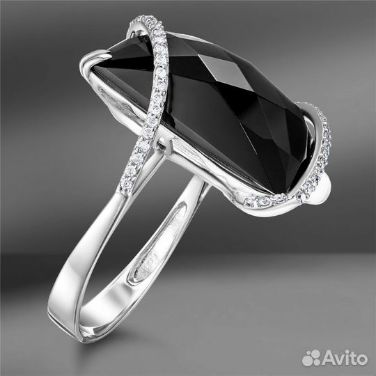 Золотое кольцо с бриллиантами 0.30 Ct