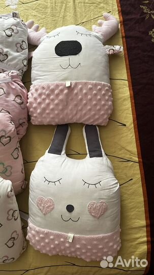 Бортики подушки в кроватку